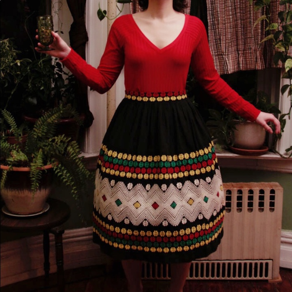 Handmade Vintage embroidered skirt